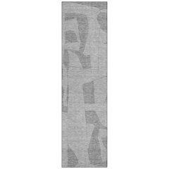 Machine Washable Indoor/Outdoor Chantille ACN2604 Gray 2'3" x 7'6" Runner Rug