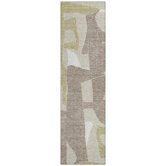 Machine Washable Indoor/Outdoor Chantille ACN2605 Brown 2'3" x 7'6" Runner Rug