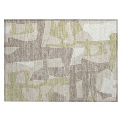 Machine Washable Indoor/Outdoor Chantille ACN2605 Brown 1'8" x 2'6" Rug