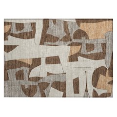 Machine Washable Indoor/Outdoor Chantille ACN2605 Brown 1'8" x 2'6" Rug