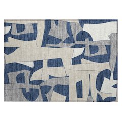 Machine Washable Indoor/Outdoor Chantille ACN2605 Blue 1'8" x 2'6" Rug