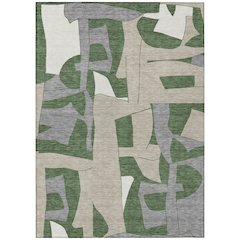 Machine Washable Indoor/Outdoor Chantille ACN2605 Green 2'6" x 3'10" Rug