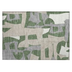 Machine Washable Indoor/Outdoor Chantille ACN2605 Green 1'8" x 2'6" Rug