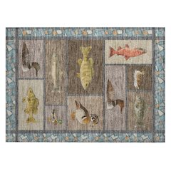 Machine Washable Indoor/Outdoor Chantille ACN2606 Brown 1'8" x 2'6" Rug