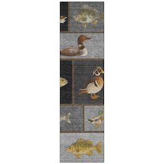 Machine Washable Indoor/Outdoor Chantille ACN2606 Gray 2'3" x 7'6" Runner Rug