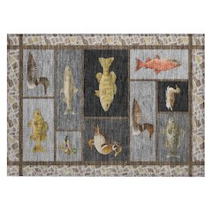 Machine Washable Indoor/Outdoor Chantille ACN2606 Gray 1'8" x 2'6" Rug