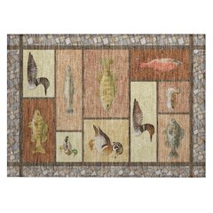 Machine Washable Indoor/Outdoor Chantille ACN2606 Orange 1'8" x 2'6" Rug