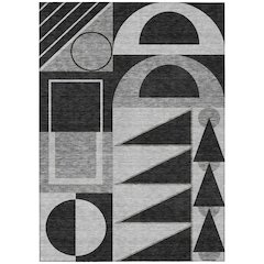 Machine Washable Indoor/Outdoor Chantille ACN2607 Black 2'6" x 3'10" Rug