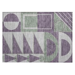 Machine Washable Indoor/Outdoor Chantille ACN2607 Purple 1'8" x 2'6" Rug