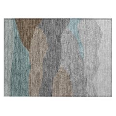 Machine Washable Indoor/Outdoor Chantille ACN2608 Gray 1'8" x 2'6" Rug