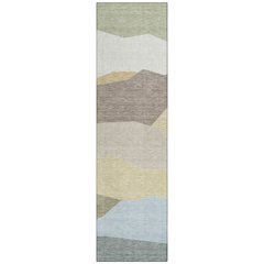 Machine Washable Indoor/Outdoor Chantille ACN2608 Ivory 2'3" x 7'6" Runner Rug