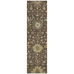 Machine Washable Indoor/Outdoor Chantille ACN2609 Brown 2'3" x 7'6" Runner Rug