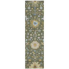 Machine Washable Indoor/Outdoor Chantille ACN2609 Green 2'3" x 7'6" Runner Rug