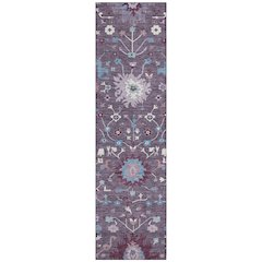 Machine Washable Indoor/Outdoor Chantille ACN2609 Purple 2'3" x 7'6" Runner Rug