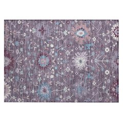 Machine Washable Indoor/Outdoor Chantille ACN2609 Purple 1'8" x 2'6" Rug