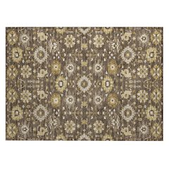 Machine Washable Indoor/Outdoor Chantille ACN2610 Brown 1'8" x 2'6" Rug