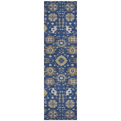 Machine Washable Indoor/Outdoor Chantille ACN2610 Blue 2'3" x 7'6" Runner Rug
