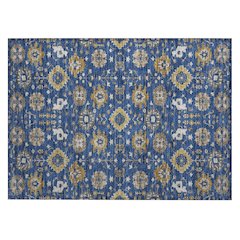 Machine Washable Indoor/Outdoor Chantille ACN2610 Blue 1'8" x 2'6" Rug