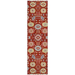 Machine Washable Indoor/Outdoor Chantille ACN2610 Red 2'3" x 7'6" Runner Rug