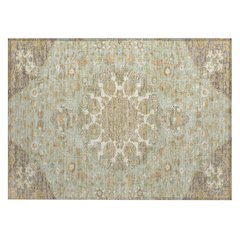 Machine Washable Indoor/Outdoor Chantille ACN2611 Green 1'8" x 2'6" Rug