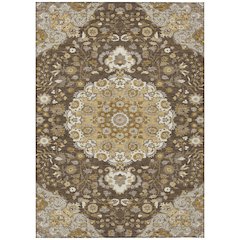 Machine Washable Indoor/Outdoor Chantille ACN2611 Brown 2'6" x 3'10" Rug