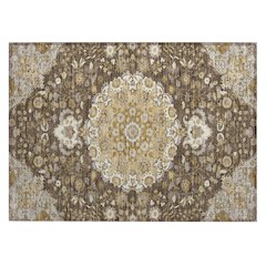 Machine Washable Indoor/Outdoor Chantille ACN2611 Brown 1'8" x 2'6" Rug