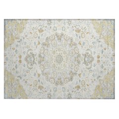 Machine Washable Indoor/Outdoor Chantille ACN2611 Ivory 1'8" x 2'6" Rug