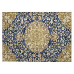 Machine Washable Indoor/Outdoor Chantille ACN2611 Blue 1'8" x 2'6" Rug