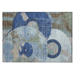 Machine Washable Indoor/Outdoor Chantille ACN2612 Blue 1'8" x 2'6" Rug