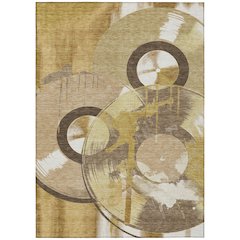 Machine Washable Indoor/Outdoor Chantille ACN2612 Gold 2'6" x 3'10" Rug