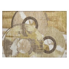 Machine Washable Indoor/Outdoor Chantille ACN2612 Gold 1'8" x 2'6" Rug