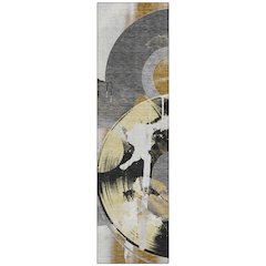Machine Washable Indoor/Outdoor Chantille ACN2612 Gray 2'3" x 7'6" Runner Rug