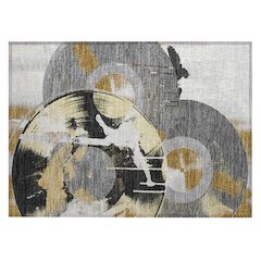 Machine Washable Indoor/Outdoor Chantille ACN2612 Gray 1'8" x 2'6" Rug
