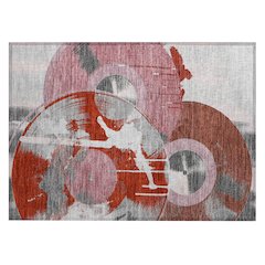 Machine Washable Indoor/Outdoor Chantille ACN2612 Red 1'8" x 2'6" Rug