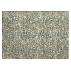Machine Washable Indoor/Outdoor Chantille ACN2613 Green 1'8" x 2'6" Rug