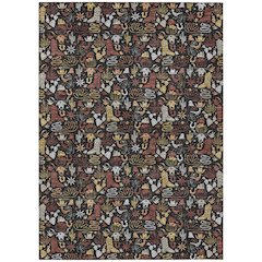 Machine Washable Indoor/Outdoor Chantille ACN2613 Black 2'6" x 3'10" Rug
