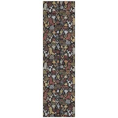 Machine Washable Indoor/Outdoor Chantille ACN2613 Black 2'3" x 7'6" Runner Rug