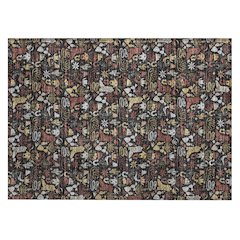 Machine Washable Indoor/Outdoor Chantille ACN2613 Black 1'8" x 2'6" Rug