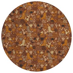 Machine Washable Indoor/Outdoor Chantille ACN2613 Red 8' x 8' Round Rug