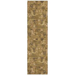 Machine Washable Indoor/Outdoor Chantille ACN2613 Gold 2'3" x 7'6" Runner Rug