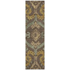Machine Washable Indoor/Outdoor Chantille ACN2614 Brown 2'3" x 7'6" Runner Rug