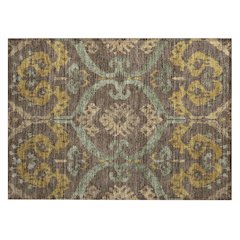 Machine Washable Indoor/Outdoor Chantille ACN2614 Brown 1'8" x 2'6" Rug