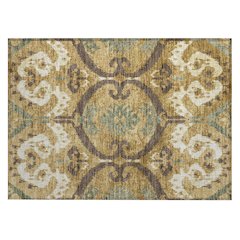 Machine Washable Indoor/Outdoor Chantille ACN2614 Gold 1'8" x 2'6" Rug
