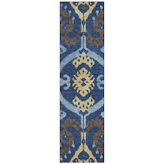 Machine Washable Indoor/Outdoor Chantille ACN2614 Blue 2'3" x 7'6" Runner Rug