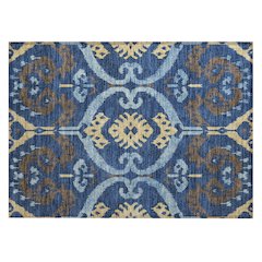 Machine Washable Indoor/Outdoor Chantille ACN2614 Blue 1'8" x 2'6" Rug