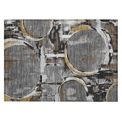 Machine Washable Indoor/Outdoor Chantille ACN2615 Gray 1'8" x 2'6" Rug