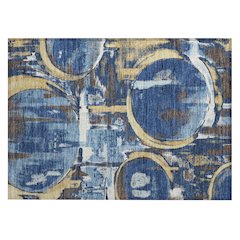 Machine Washable Indoor/Outdoor Chantille ACN2615 Blue 1'8" x 2'6" Rug