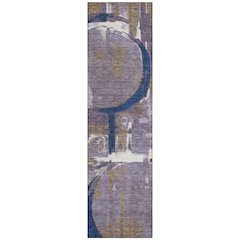 Machine Washable Indoor/Outdoor Chantille ACN2615 Purple 2'3" x 7'6" Runner Rug