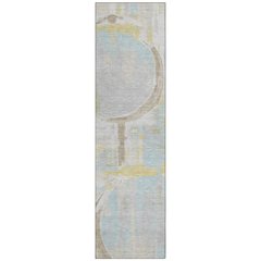 Machine Washable Indoor/Outdoor Chantille ACN2615 Gray 2'3" x 7'6" Runner Rug