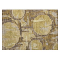 Machine Washable Indoor/Outdoor Chantille ACN2615 Gold 1'8" x 2'6" Rug